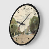 Lancaster Ohio Post Card Clock 1924 Große Wanduhr (Winkel)