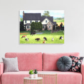 Lancaster PA - Familienbetrieb mit Kühen in Weide Leinwanddruck (Insitu (Wohnzimmer))