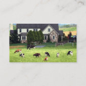 Lancaster PA - Familienbetrieb mit Kühen in Weide Visitenkarte (Rückseite)