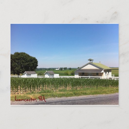 Lancaster, PA One Room Schoolhouse Postkarte (Vorderseite)