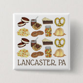 Lancaster, PA Pennsylvania Dutch Amish Foods Button (Vorderseite)