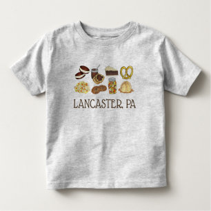 Lancaster, PA Pennsylvania Dutch Amish Foods Kleinkind T-shirt
