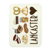 Lancaster, PA Pennsylvania Dutch Amish Foods Magnet (Vertikal)