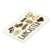 Lancaster, PA Pennsylvania Dutch Amish Foods Magnet (Linke Seite)