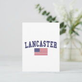 Lancaster PA US Flag Postkarte (Stehend Vorderseite)