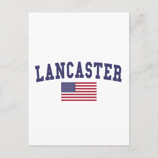 Lancaster PA US Flag Postkarte (Vorderseite)