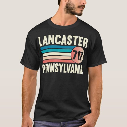 Lancaster Pennsylvania 717 Area Code T-Shirt (Vorderseite)