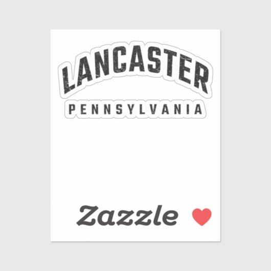 Lancaster Pennsylvania Aufkleber (Blatt)