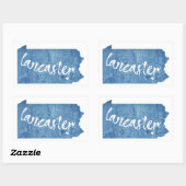 Lancaster Pennsylvania Holzkörner Rechteckiger Aufkleber (Blatt)