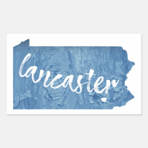 Lancaster Pennsylvania Holzkörner Rechteckiger Aufkleber