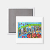 Lancaster Pennsylvania PA Large Letter Postcard Magnet (Vorderseite/Rückseite)