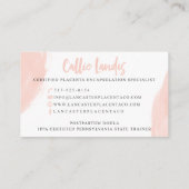 Lancaster-Plazenta-Visitenkarten Visitenkarte (Rückseite)