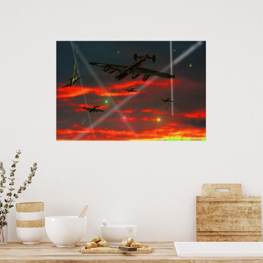 Lancaster Raid over Reich Poster (Küche)