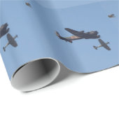 Lancaster Spitfire Hurricane Geschenkpapier (Rolleneckpunkt)