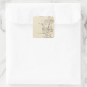 Lancaster, Stadt Lancaster Quadratischer Aufkleber (Tasche)