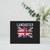 Lancaster UK Flag England Souvenir Postkarte (Stehend Vorderseite)