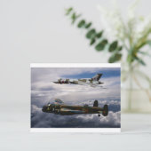 Lancaster und Vulcan XH558 Postkarte (Stehend Vorderseite)