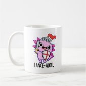 Lance-a-lotl Funny Axolotl Knight Pun Kaffeetasse (Links)