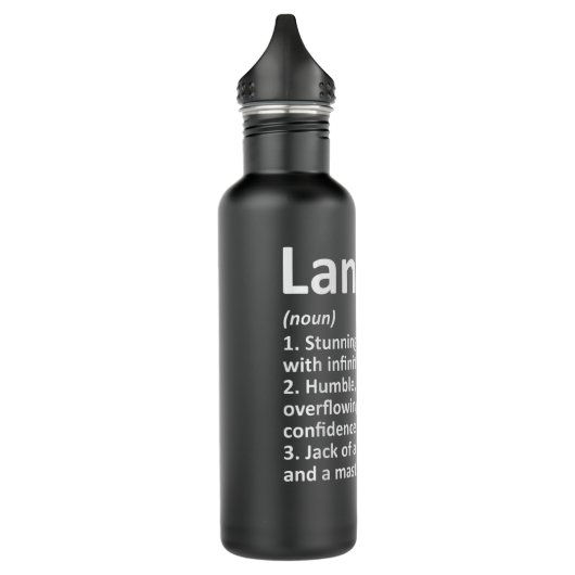 LANCE Definition Personalized Name Funny Birthday Edelstahlflasche (Links)