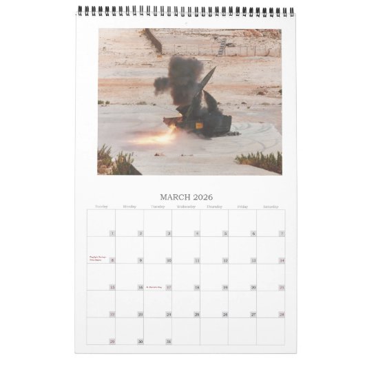 Lance Missile Calendar Kalender (Mär 2026)