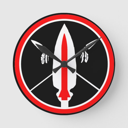 Lance Missile Clock Runde Wanduhr (Vorderseite)