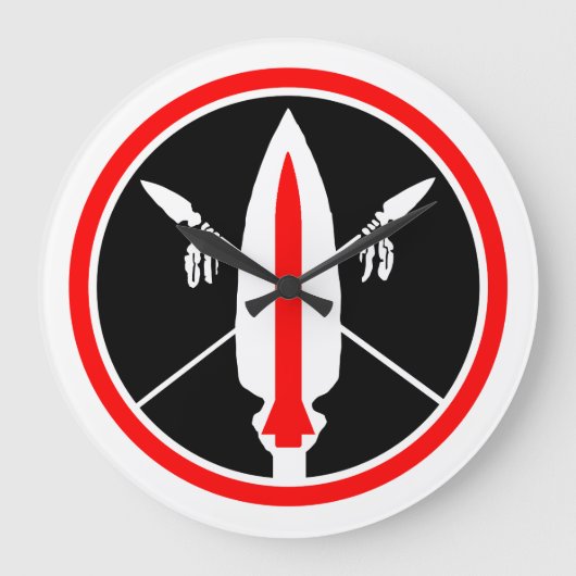 Lance Missile Wiedersehen Fort Sill Oklahoma 2015 Große Wanduhr (Vorderseite)