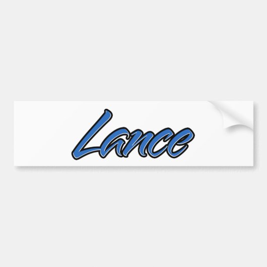 Lance Name blue Aufkleber Sticker Autoaufkleber (Vorne)