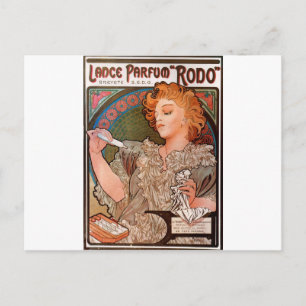 Lance parfum Rodo von Alphonse Mucha Postkarte