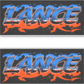 Lance Vorname Name Graffiti Aufkleber Sticker (Vorderseite)