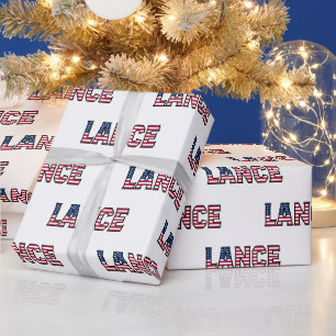 Lance Vorname Name USA US Geschenkpapier Papier
