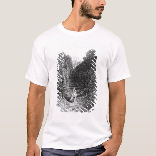 Lancelot nähert sich dem Schloss bei Astolat T-Shirt (Vorderseite)