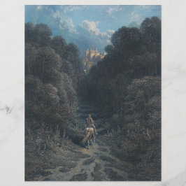 Lancelot nähert sich dem Schloss von Astolat Paper