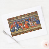 Lancelot of the Lake im Turnier von Camelot Rechteckiger Aufkleber (Umschlag)