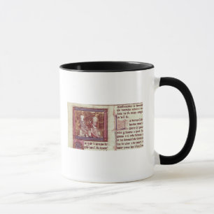 Lancelot und Guinevere sitzen und sprechen Tasse