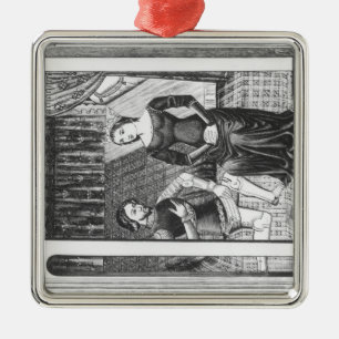 Lancelot und Guinivere Ornament Aus Metall