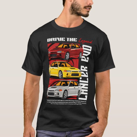 Lancer Evo Drive The Legend T-Shirt (Vorderseite)