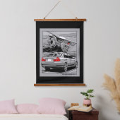 Lancer Evolution Wandteppich Mit Holzrahmen (Schlafzimmer)