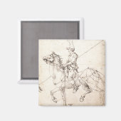 Lancer on Horseback von Albrecht Durer Magnet (Vorderseite/Rückseite)