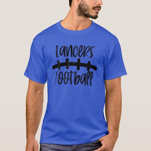 Lancers Football School Spirit Team Mascot Spiel N T-Shirt (Vorderseite)