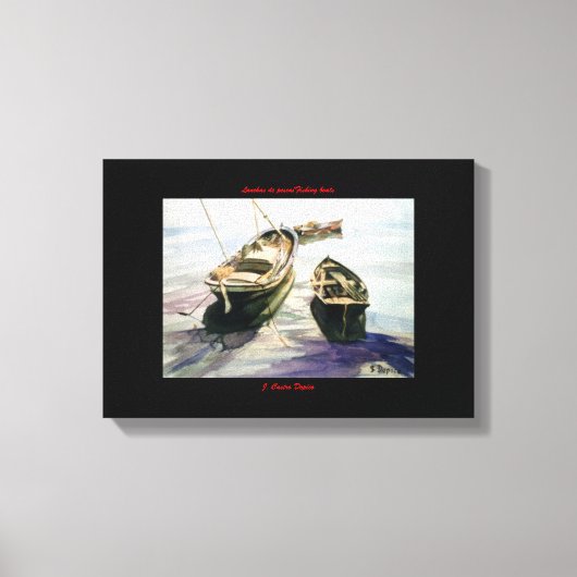 Lanchas de pesca/Fischerboote Leinwanddruck (Vorderseite)