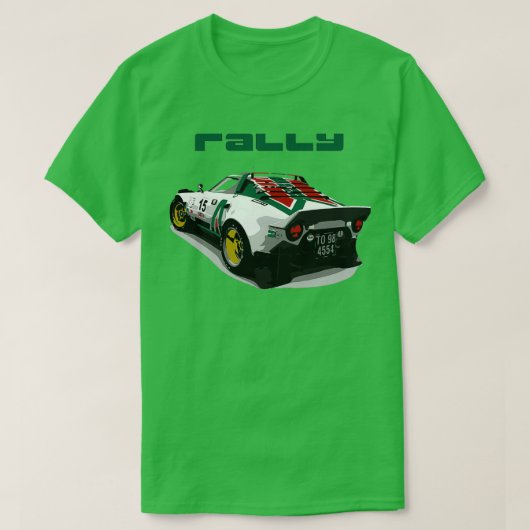 Lancia Stratos HF Kundgebung Car T-Shirt (Design vorne)