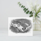 Lancia Stratus Sketch Postkarte (Stehend Vorderseite)
