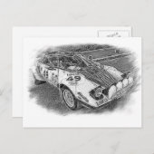 Lancia Stratus Sketch Postkarte (Vorne/Hinten)