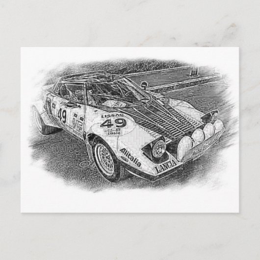Lancia Stratus Sketch Postkarte (Vorderseite)
