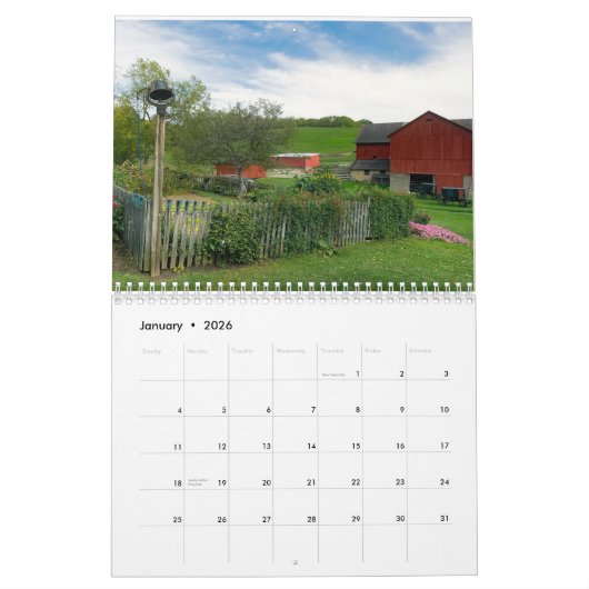 Land 2025 kalender (Jan 2026)