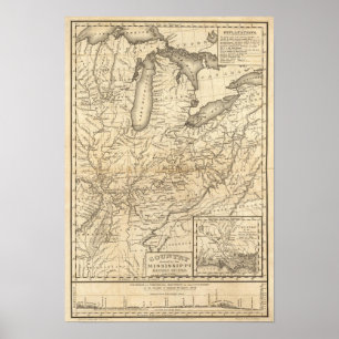 Land abgelassen durch den Mississippiostabschnitt Poster