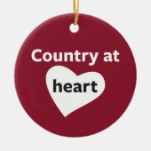 Land am Herzen Keramik Ornament (Vorne)