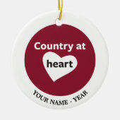 Land am Herzen Keramikornament (Vorne)