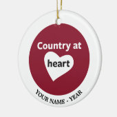 Land am Herzen Keramikornament (Links)