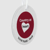 Land am Herzen Ornament (Vorderseite)